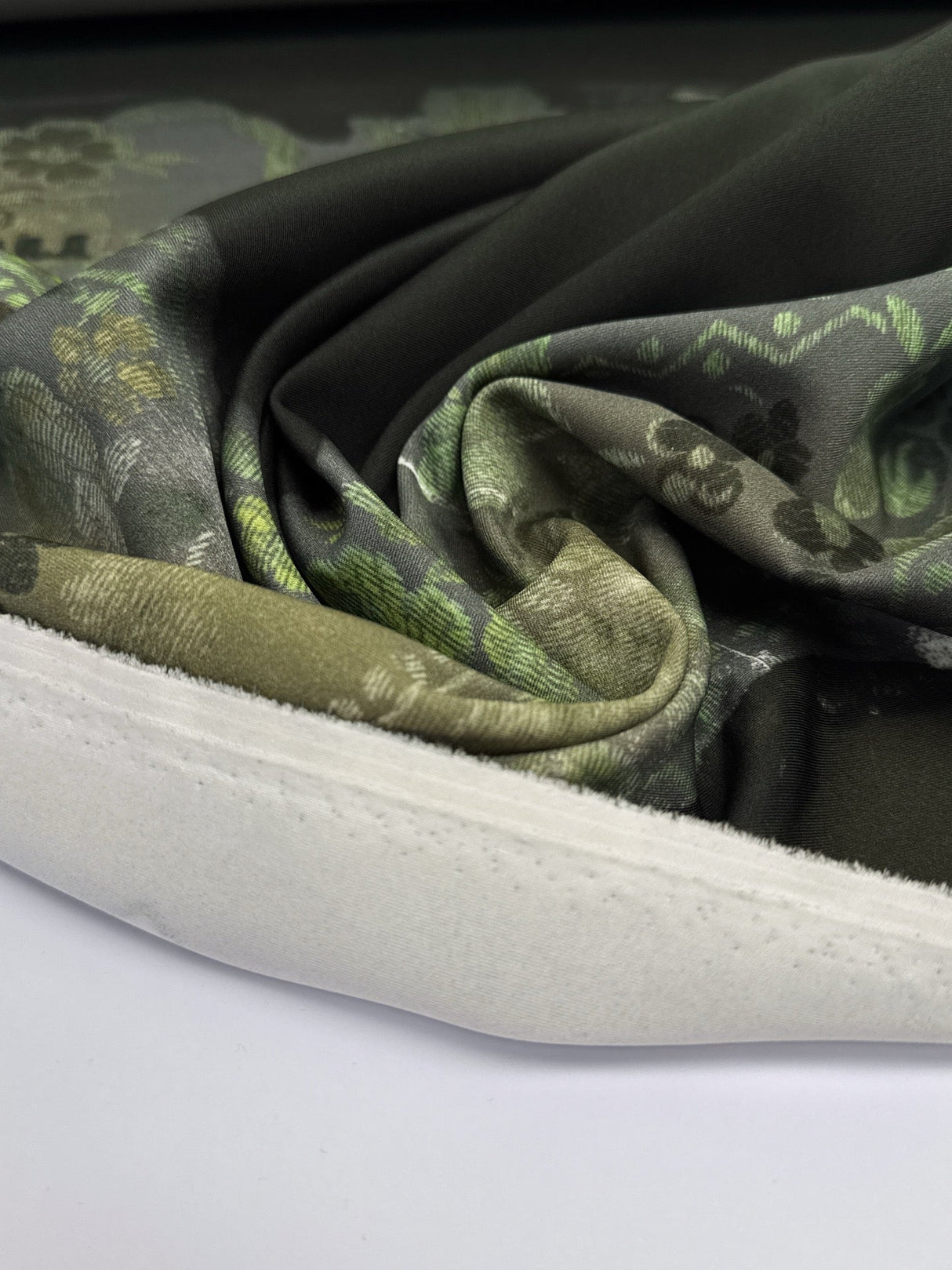 Printed Green Knitted Fabric