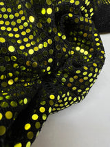 Golden Green Lurex Knitted Fabric