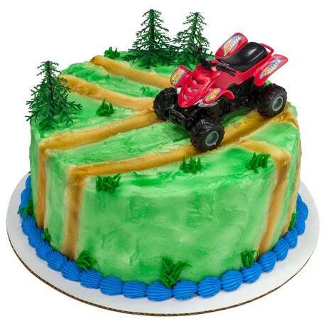 ATV Outdoor 4 Wheeler with trees Cake Kit Cake Kit 4 Piece