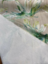 Anza Valley Green Forest Cotton Fabric - Shades Of Green On Taupe Beige Background, Digital Print, 54" Width, 220 Gr/M2 (1 Yard)