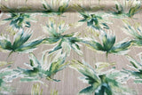 Anza Valley Green Forest Cotton Fabric - Shades Of Green On Taupe Beige Background, Digital Print, 54" Width, 220 Gr/M2 (1 Yard)