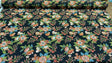 Jaimy Cotton Fabric - Black Jungle Flowers, 54" Width, 220 Gr/M2 (1 Yard)