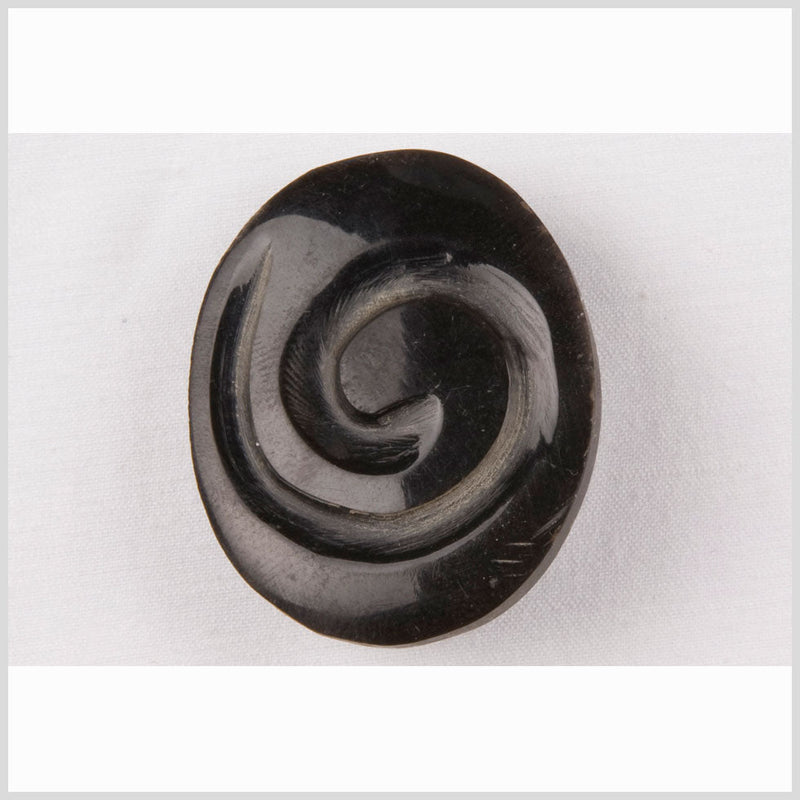 Black Horn Coat Button - 54L/34mm