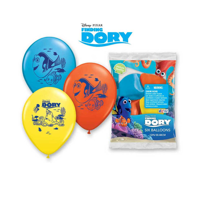 Finding Dory Latex Balloons 12 Inch 6 Pack