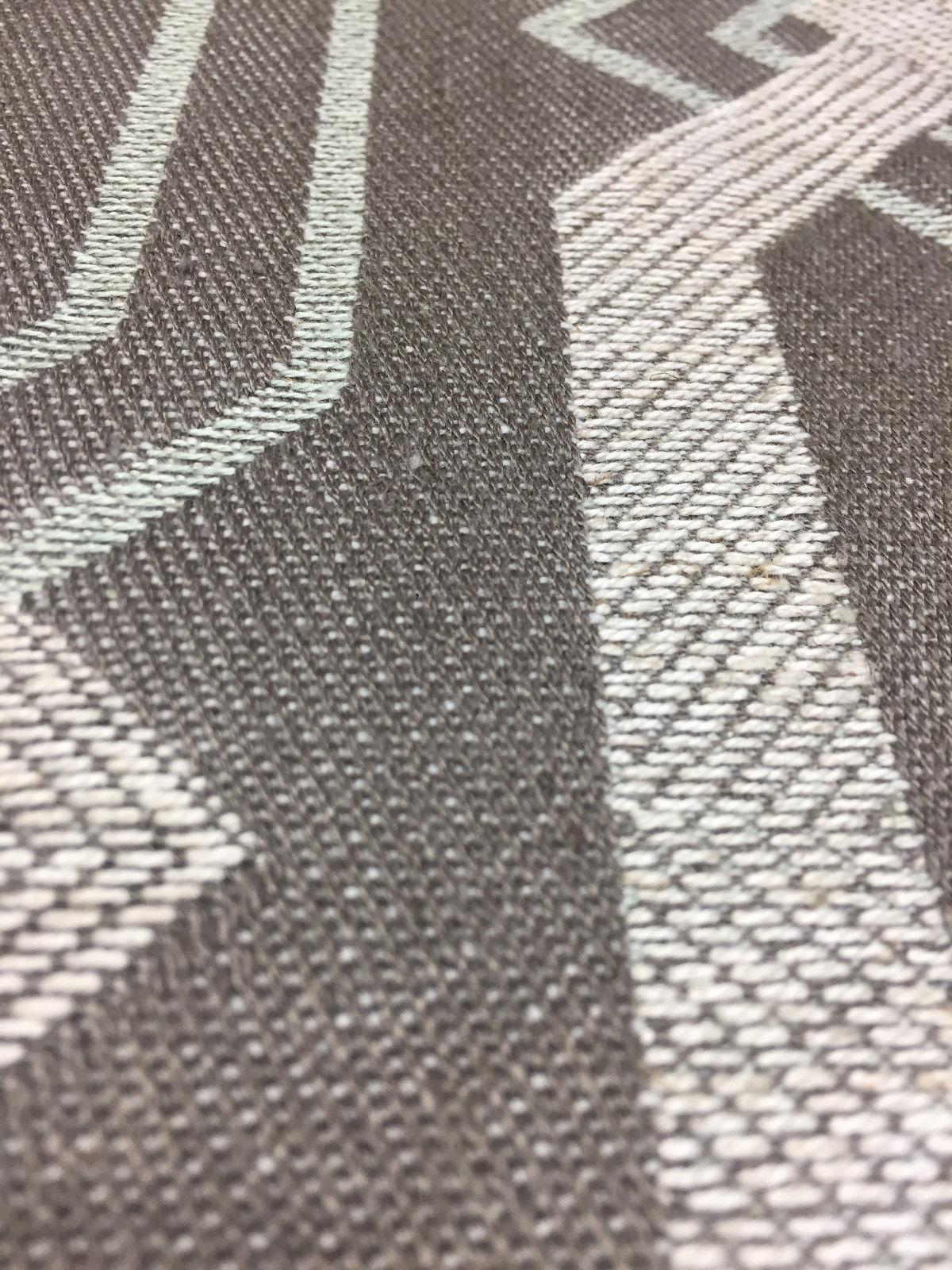 P Kaufmann Swanky Zen Linen Fabric - Geometric, Two Tone Gray With Light Blue, 57" Width (1 Yard)