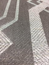 P Kaufmann Swanky Zen Linen Fabric - Geometric, Two Tone Gray With Light Blue, 57" Width (1 Yard)