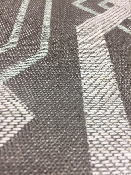P Kaufmann Swanky Zen Linen Fabric - Geometric, Two Tone Gray With Light Blue, 57" Width (1 Yard)