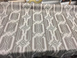 P Kaufmann Swanky Zen Linen Fabric - Geometric, Two Tone Gray With Light Blue, 57" Width (1 Yard)