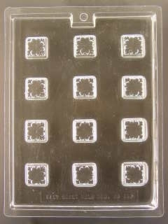4-Leaf Clover Squares Chocolate Mold - ECAO629