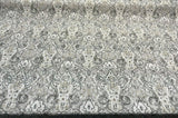Mazely Damask Ancient Gray Cotton Fabric - Damask, Gray, 56" Width (1 Yard)