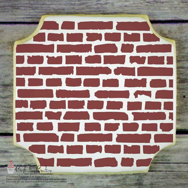 Confection Couture Brick Wall Background Cookie Stencil