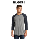 Next Level® Unisex Tri Blend Crewneck Three Quarter Sleeve Raglan Tee