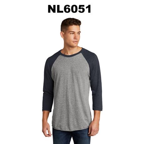Next Level® Unisex Tri Blend Crewneck Three Quarter Sleeve Raglan Tee