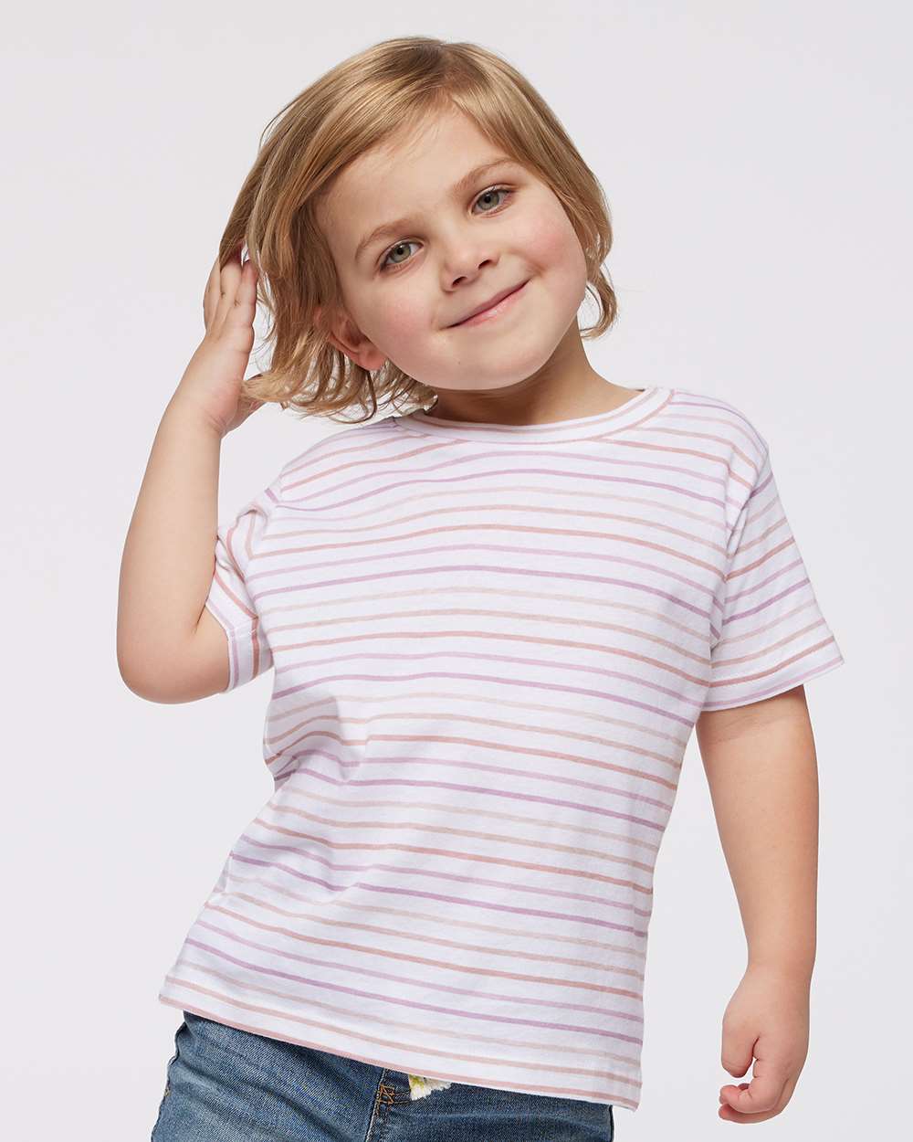 RADYAN® Toddler Short Sleeve Crewneck Fine Jersey Tee - 3321