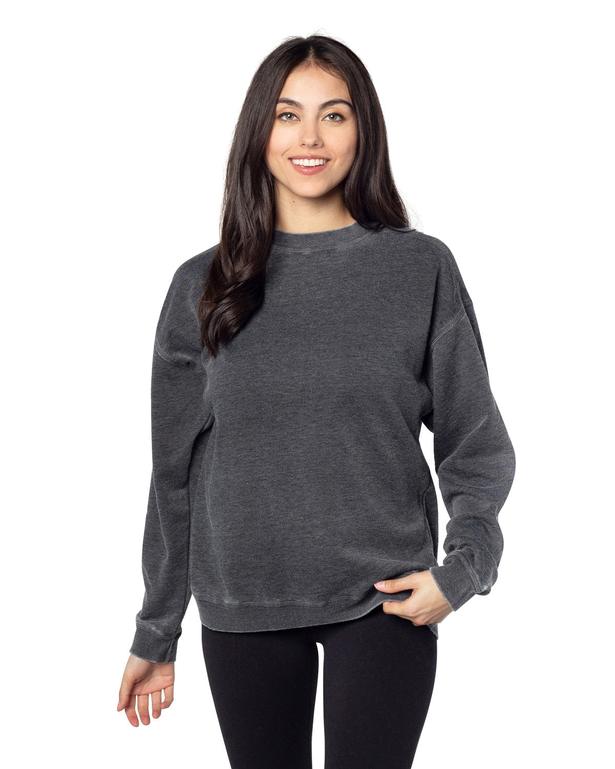 Ladies' Burnout Campus Crew Sweatshirt