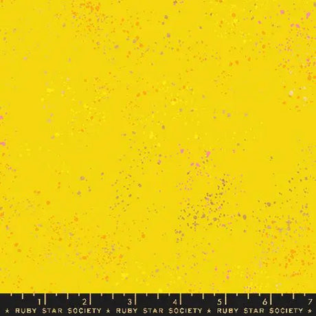 Cotton Speckled Metallic Yellow Fabric 43/44"