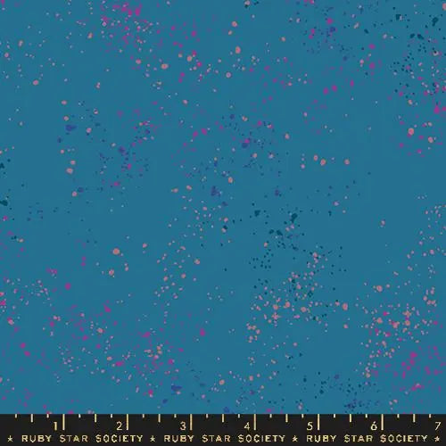 Cotton Chambray Blue Speckled Fabric 43/44"