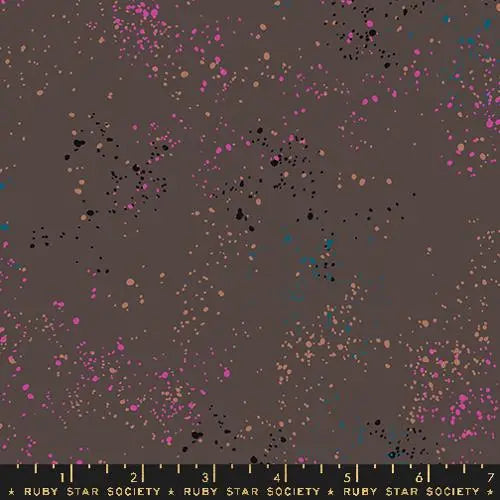 Cotton Print Brown Speckled Caviar Fabric 43/44"