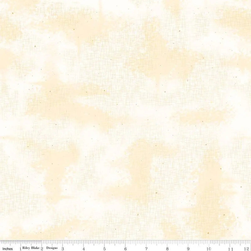 Cotton Print Yellow Shabby Beehive Cloud Fabric 43/44"