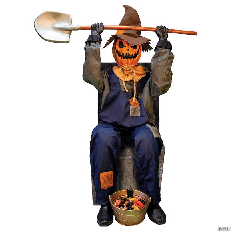44" Smiling Jack Greeter with Chair Halloween Decoration