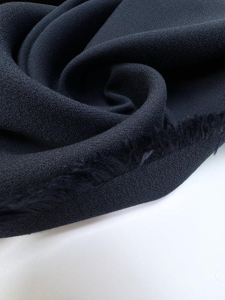 Cotton Viscose Polyamid Crepe Blue