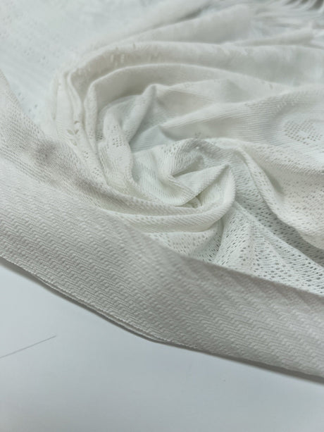 Polyamide Elastane Knitted Floral White