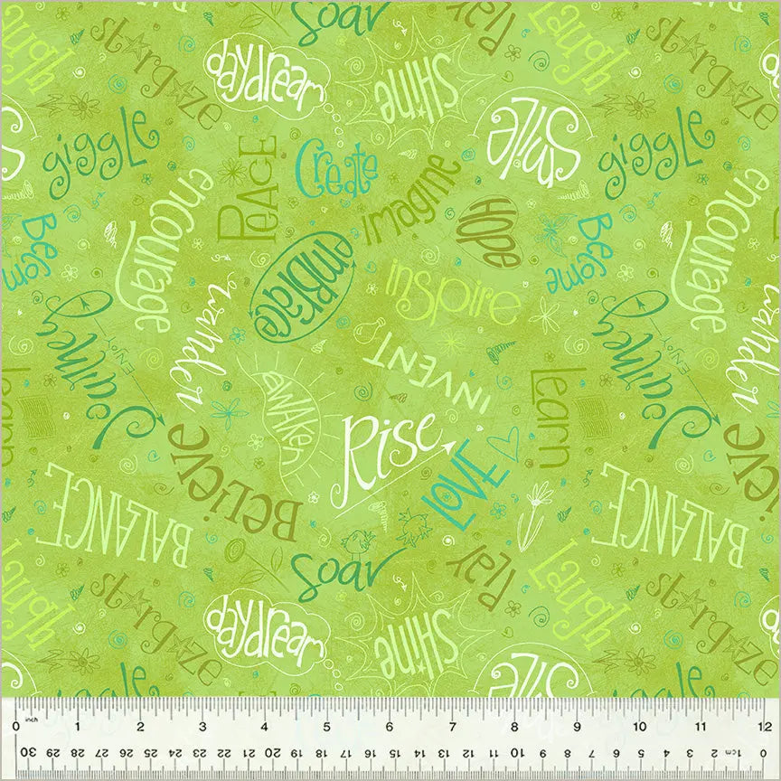 Cotton Print Green Lime Fabric by the Yard