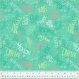 Cotton Print Fabric Green Turquoise Noteworthy Aspirations 44/45
