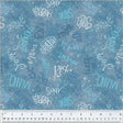 Cotton Denim Fabric Blue Noteworthy Aspirations 44/45"