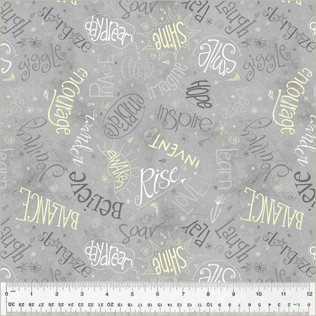 Cotton Print Grey Smoke Fabric by the Yard