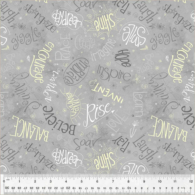 Cotton Print Grey Smoke Fabric by the Yard