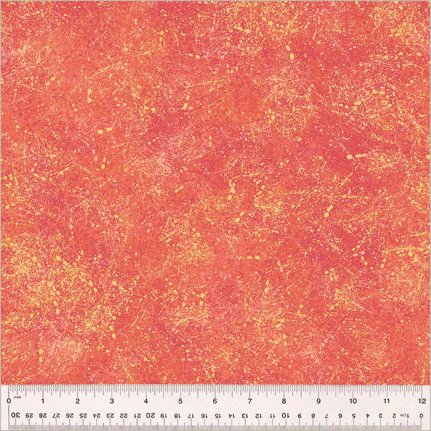 Cotton Print Pink Grapefruit Noteworthy Splatter Fabric