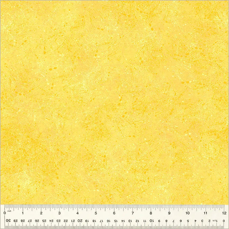 Cotton Print Yellow Noteworthy Splatter Fabric