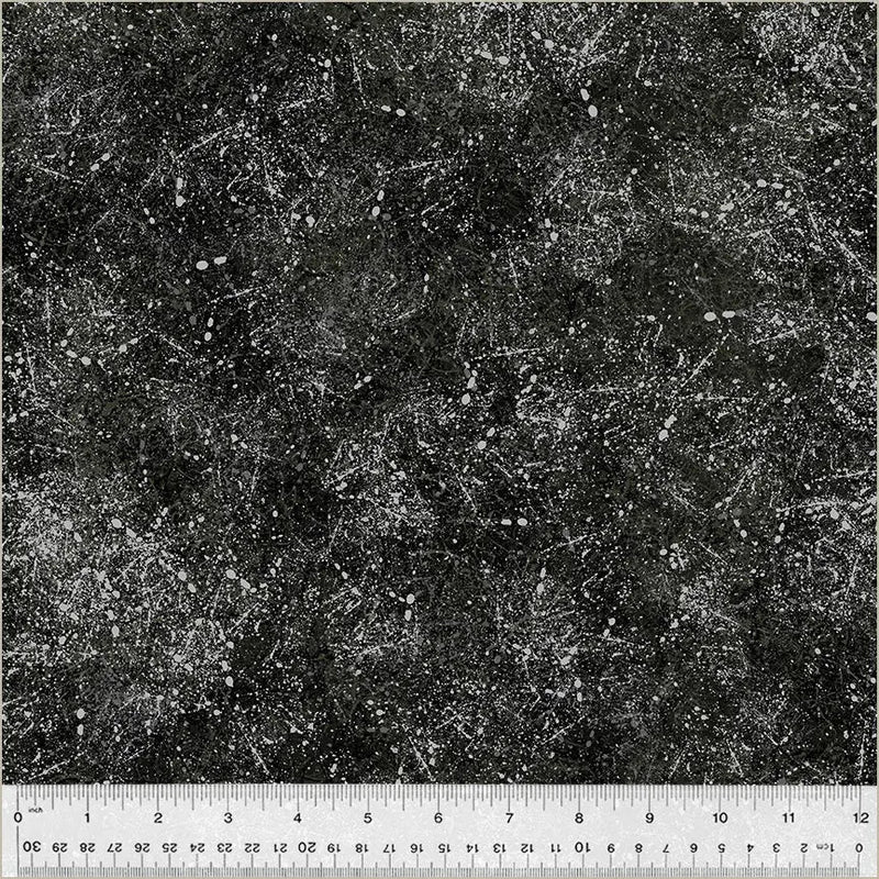 Cotton Fabric Black Noteworthy Splatter 44/45"