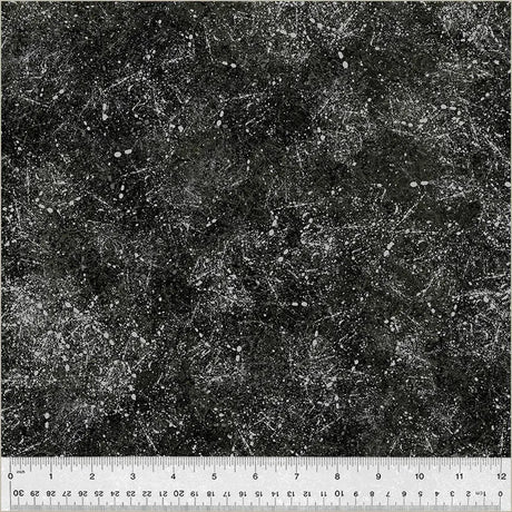 Cotton Fabric Black Noteworthy Splatter 44/45"