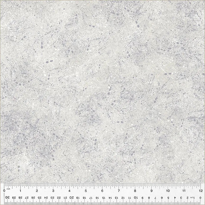 Cotton Print Grey Fog Noteworthy Splatter Fabric 44/45