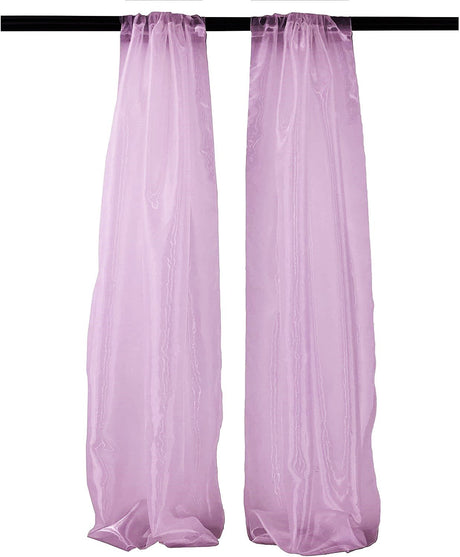 Polyester Sheer Mirror Organza Fabric - Backdrop Drape Curtain Panels, Room Divider, 4.5 Feet Wide X 9 Feet High (1 Pair)