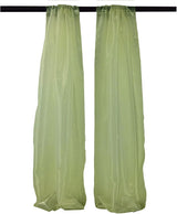 Polyester Sheer Mirror Organza Fabric - Backdrop Drape Curtain Panels, Room Divider, 4.5 Feet Wide X 9 Feet High (1 Pair)