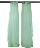 Polyester Sheer Mirror Organza Fabric - Backdrop Drape Curtain Panels, Room Divider, 4.5 Feet Wide X 9 Feet High (1 Pair)