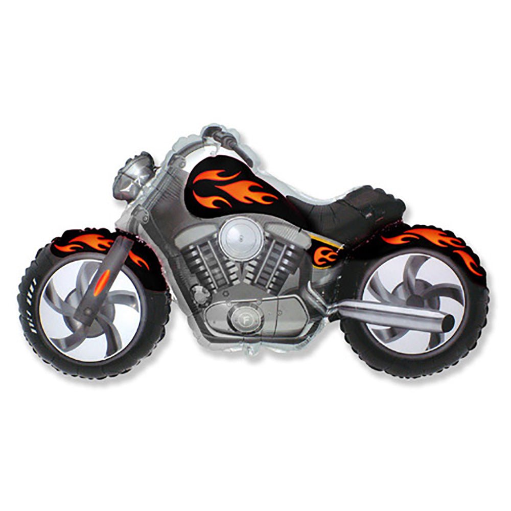 Foil Balloon Custom Motorcycle Black