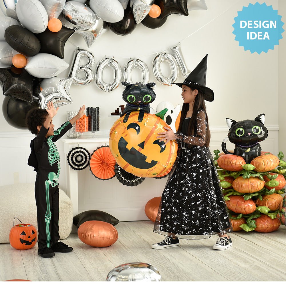 Halloween Pumpkin Stacker Foil Balloon 45 Inch