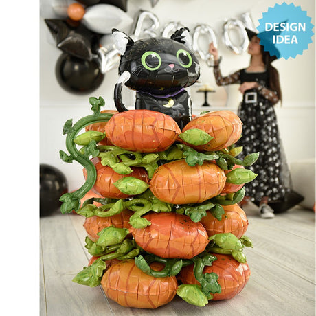 Halloween Pumpkin Stacker Foil Balloon 45 Inch