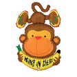 Foil Balloon Hang In There Monkey