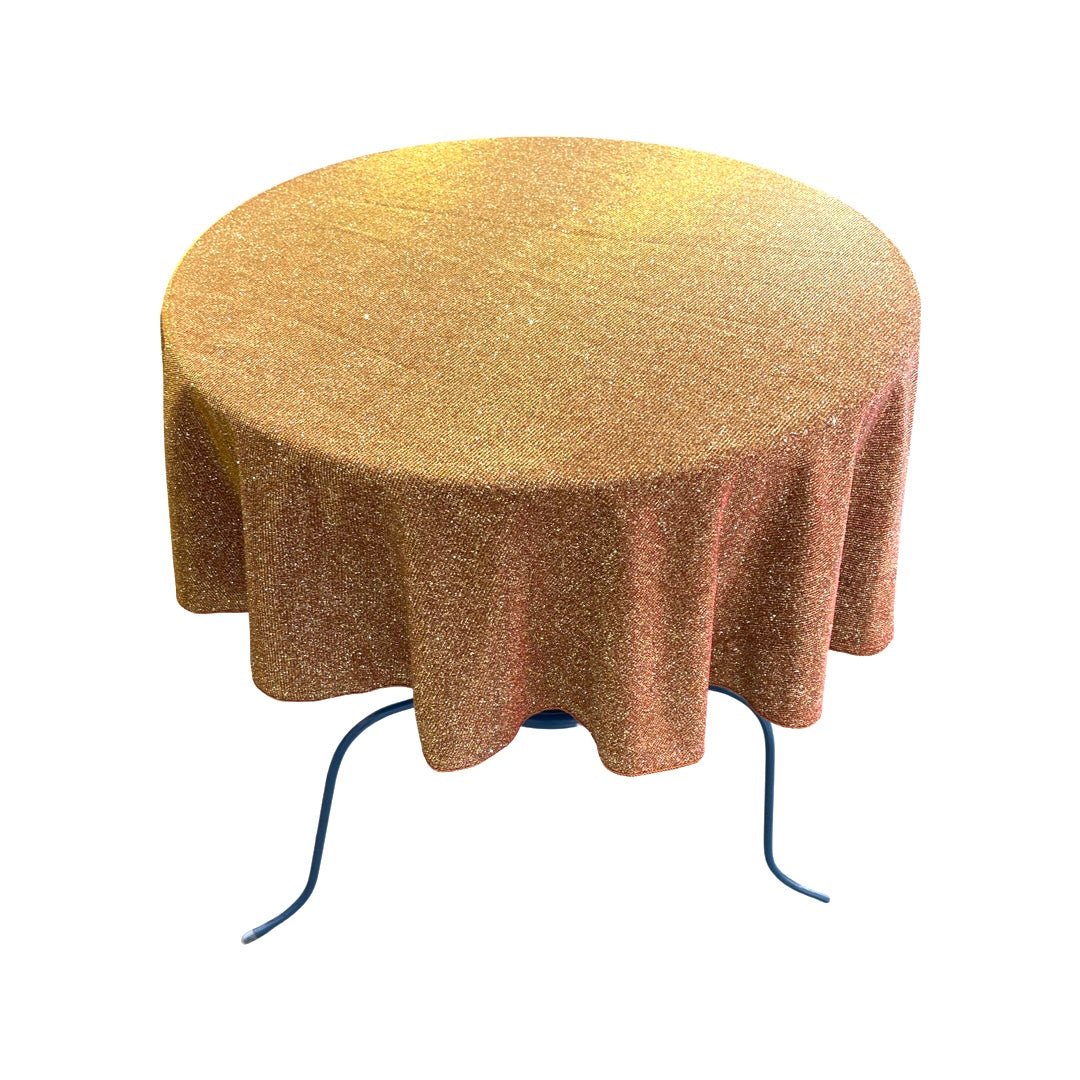 45" Round Full Covered Glitter Shimmer Tablecloth Fabric - Glitter Shimmer, 45" Round Tablecloth (1 Piece)