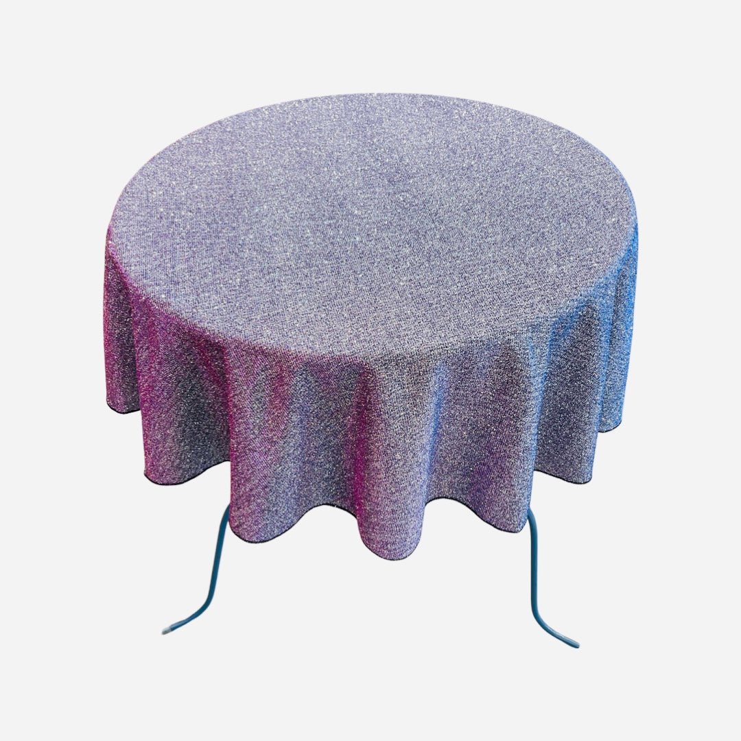 45" Round Full Covered Glitter Shimmer Tablecloth Fabric - Glitter Shimmer, 45" Round Tablecloth (1 Piece)