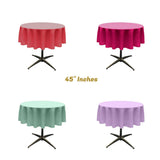 45" Round Poly Poplin Seamless Tablecloth Polyester Fabric - Round, Seamless, 45" Diameter (1 Piece)