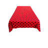 Big Polka Dot Poly Cotton Fabric - Square Tablecloth, 45" X 45", Assorted Colors (1 Piece)