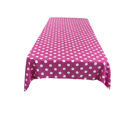 Big Polka Dot Poly Cotton Fabric - Square Tablecloth, 45" X 45", Assorted Colors (1 Piece)