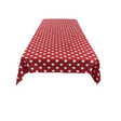 Big Polka Dot Poly Cotton Fabric - Square Tablecloth, 45" X 45", Assorted Colors (1 Piece)