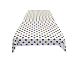 Big Polka Dot Poly Cotton Fabric - Square Tablecloth, 45" X 45", Assorted Colors (1 Piece)